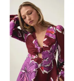 Aje Inflorescence Mini Dress in Bold Hibiscus Size AU 14 for rent on The Volte - image 3