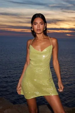 Sommer Swim Ibiza Dress in Chartreuse Size AU 6 for rent on The Volte - image 1