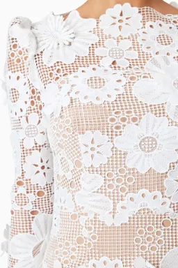 Elliatt Autumn Long Sleeve Midi Dress in White Size 10 for rent on The Volte - image 6