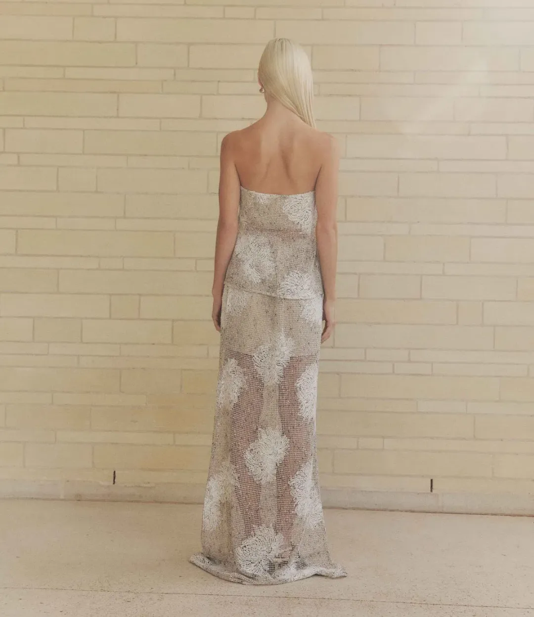 Curaae by Elliatt Dixie Crochet Set in Beige Size 10 for rent on The Volte - main image