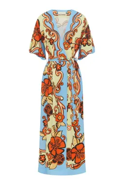 Alémais Ondine Wrap Midi Dress Multi Size 14 for rent on The Volte - image 4