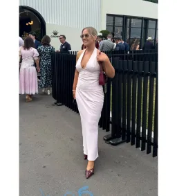 Kookai Ariel Double Belt Halter Top And Maria Maxi Skirt Set in Heavenly Pink Size AU 10 for rent on The Volte - image 1