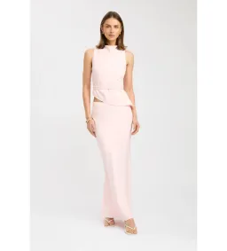 Kookai Ariel Double Belt Halter Top And Maria Maxi Skirt Set in Heavenly Pink Size AU 10 for rent on The Volte - image 7