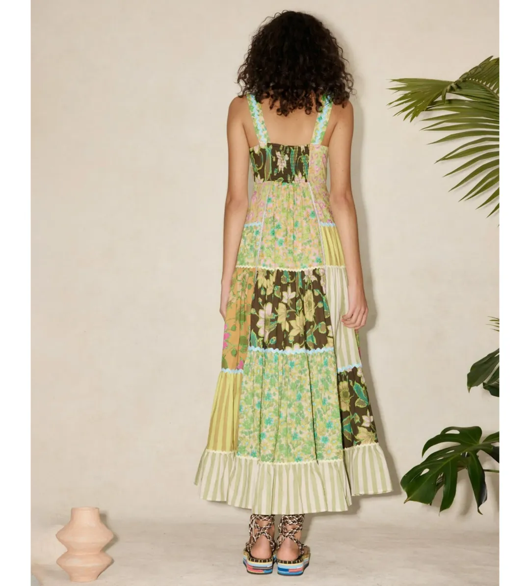 Alemais Winnie Spliced Midi Dress Floral Size AU 12 for rent on The Volte - main image