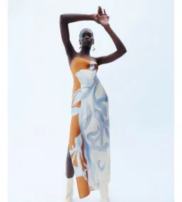 Sir the Label Sorrento Slip Dress in Sciarpa Print Size AU 10 for rent on The Volte - image 6