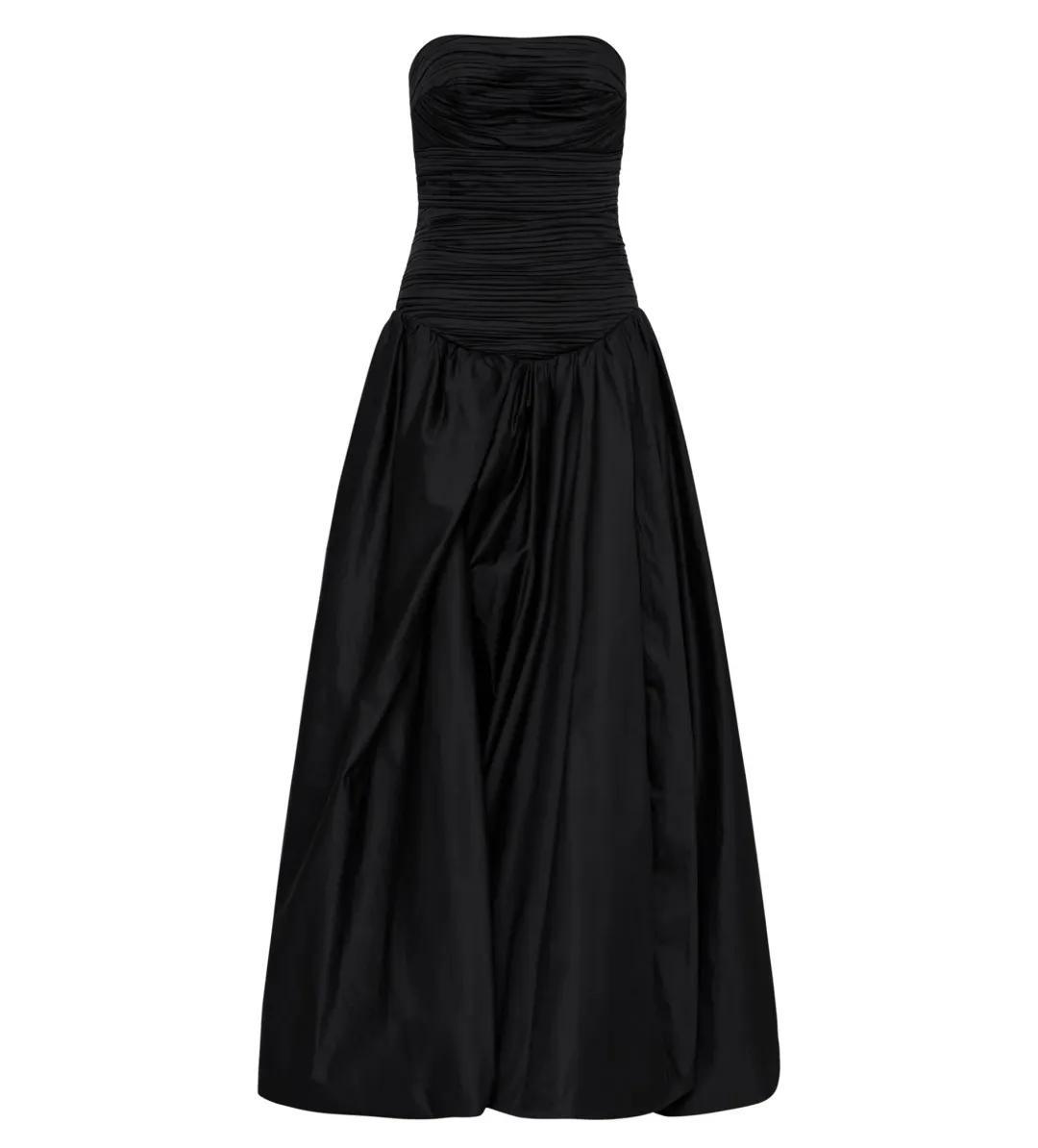 Aje Violette Bubble Hem Maxi Dress Black Size AU 14 for rent on The Volte - main image