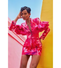 Eliya The Label Stella Blazer Dress Pink Size AU 10 for rent on The Volte - image 3