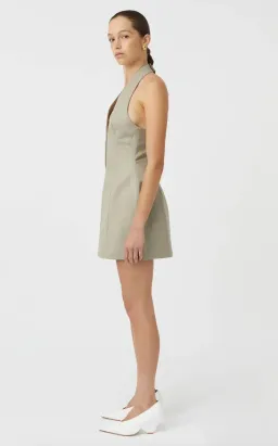  Camilla and Marc Pompidou Halter Neck Mini Dress in Green Olive Marle Size 10 for rent on The Volte - image 4