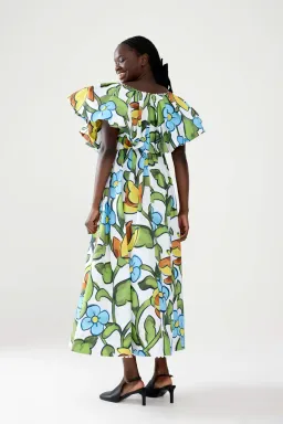 Binny The Front Lawns Midi Dress Multi Floral Size 16 for rent on The Volte - image 3