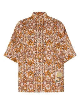 Zimmermann Wylie Relaxed Shirt Size 0P / AU 6 and Fitted Short Size  1 / AU 10 Set in Orange Ikat  for rent on The Volte - image 3