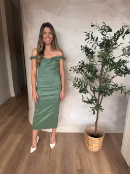 Rachel Gilbert Asha Dress in Sage Size AU 10   for rent on The Volte - image 1