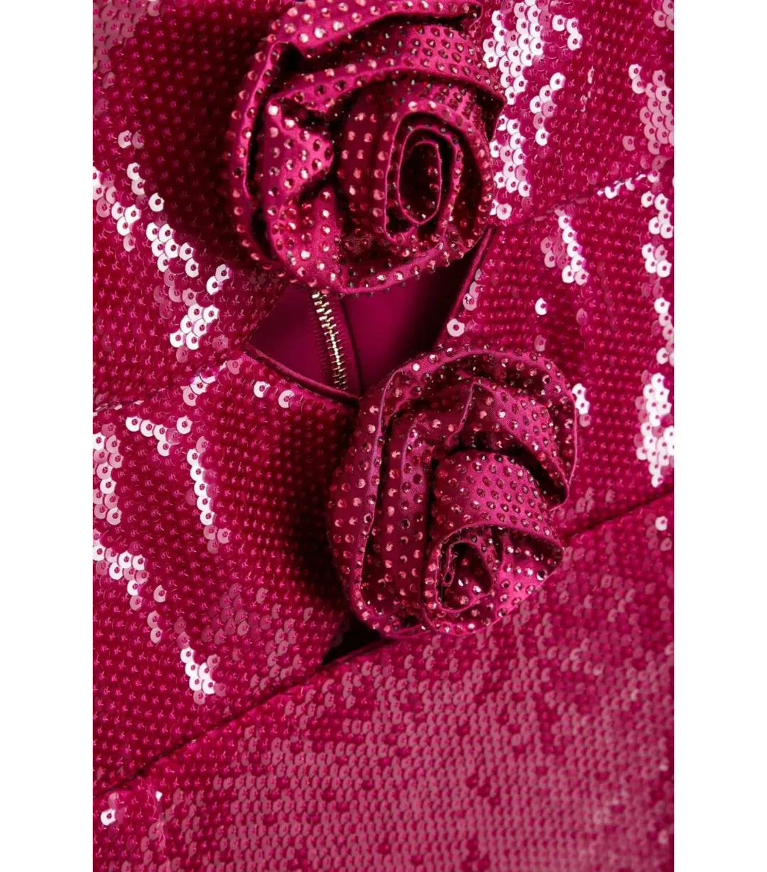 Rebecca Vallance Courtney Mini Dress Magenta Size AU 6 for rent on The Volte - main image