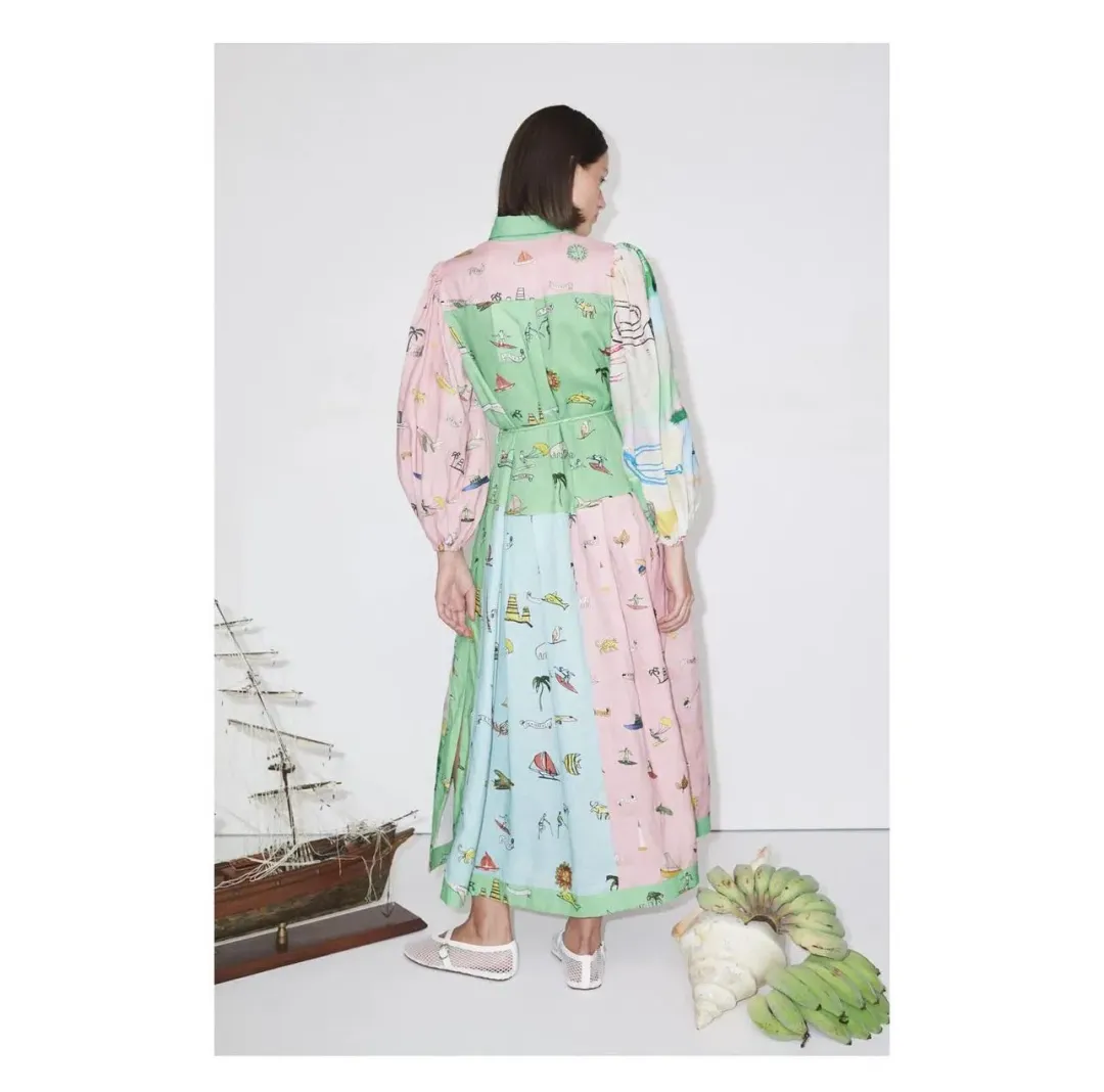 Alemais Jet Shirt Dress Multi Size AU 12 for rent on The Volte - main image