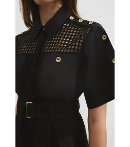 Country Road Utility Mesh Midi Dress Black Size 12 for rent on The Volte - image 3