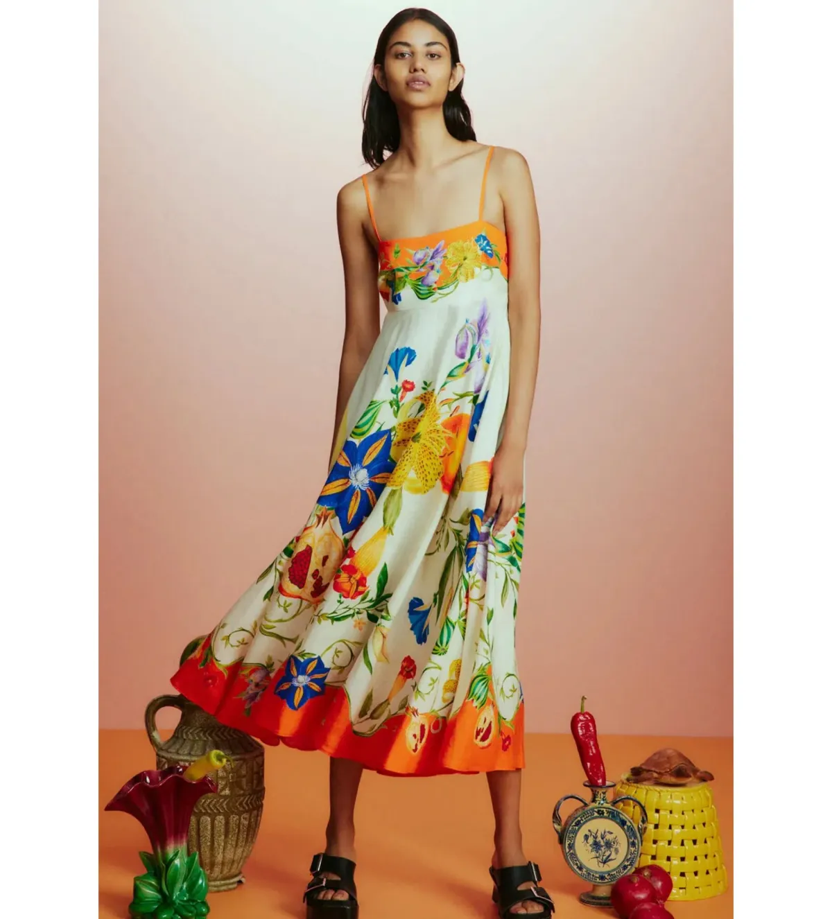 Alemais Flores Sundress Multi Size AU 12  for rent on The Volte - main image