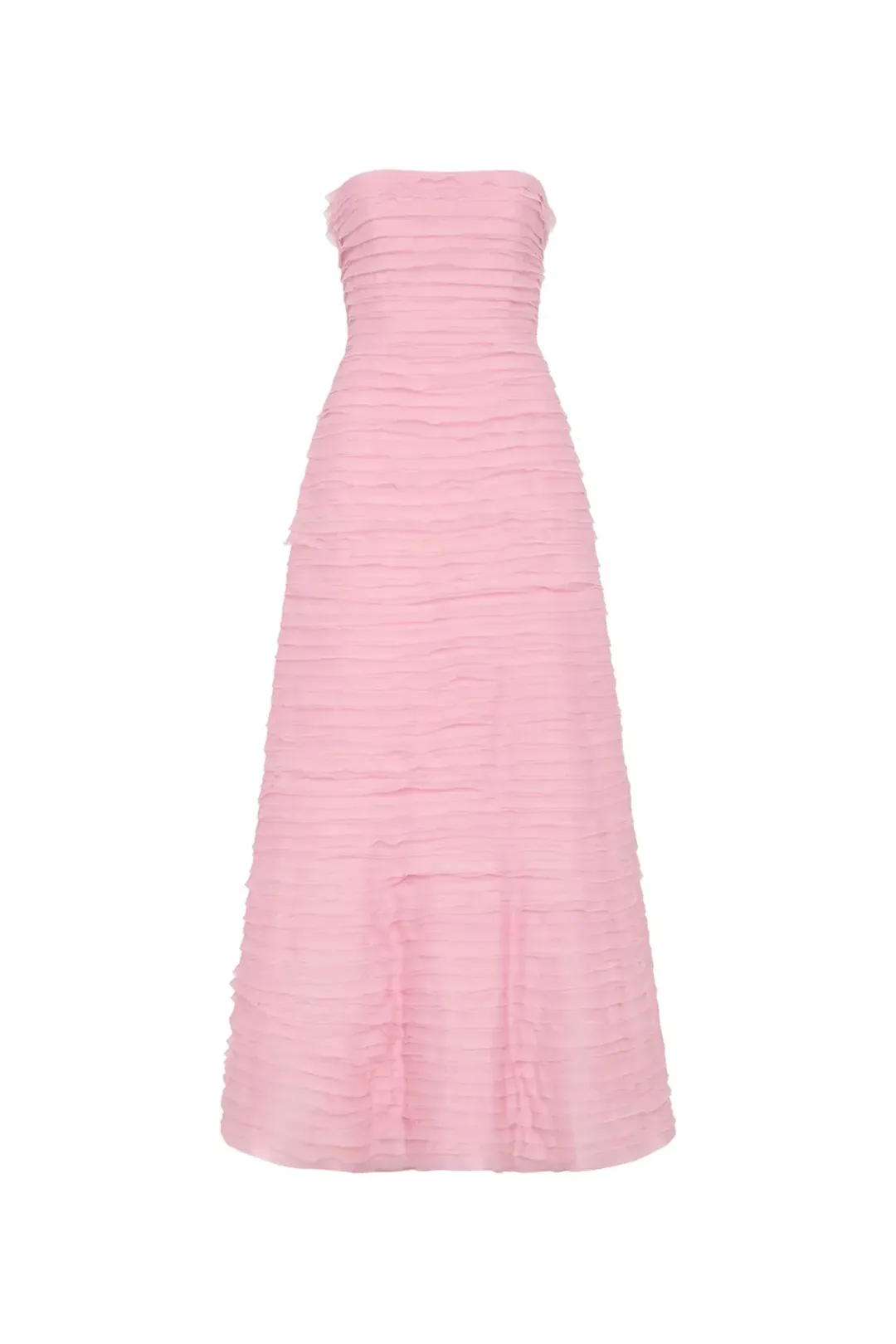 Aje Soundscapes Maxi Dress in Chalk Pink Size 6  for rent on The Volte - main image
