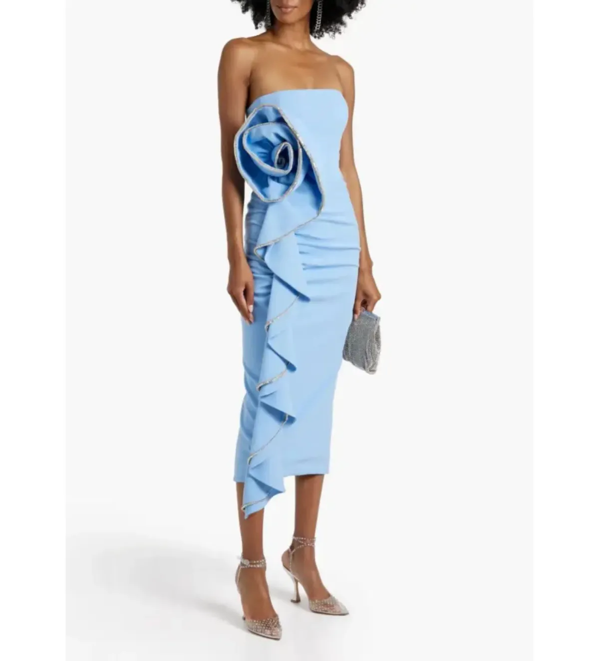 Rachel Gilbert Santiago Dress Sky Blue Size 10 for rent on The Volte - main image