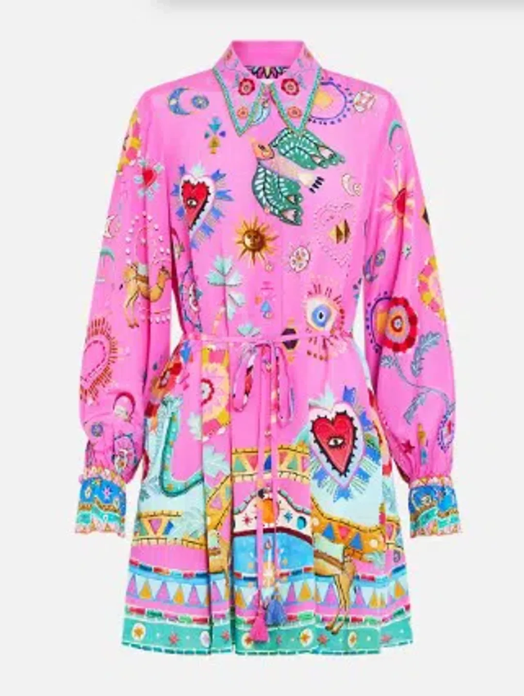Camilla Shift Shirt Dess Rainbow Roads Size XS/Au 8  for rent on The Volte - main image