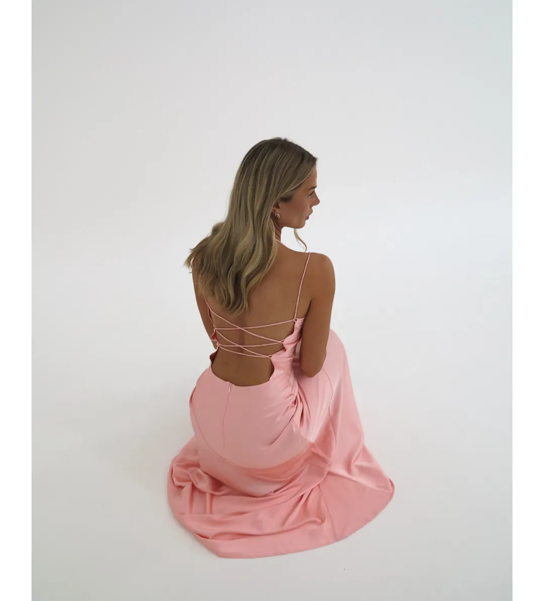 HNTR  Alix Gown Pink Size S/Au 8  for rent on The Volte - main image