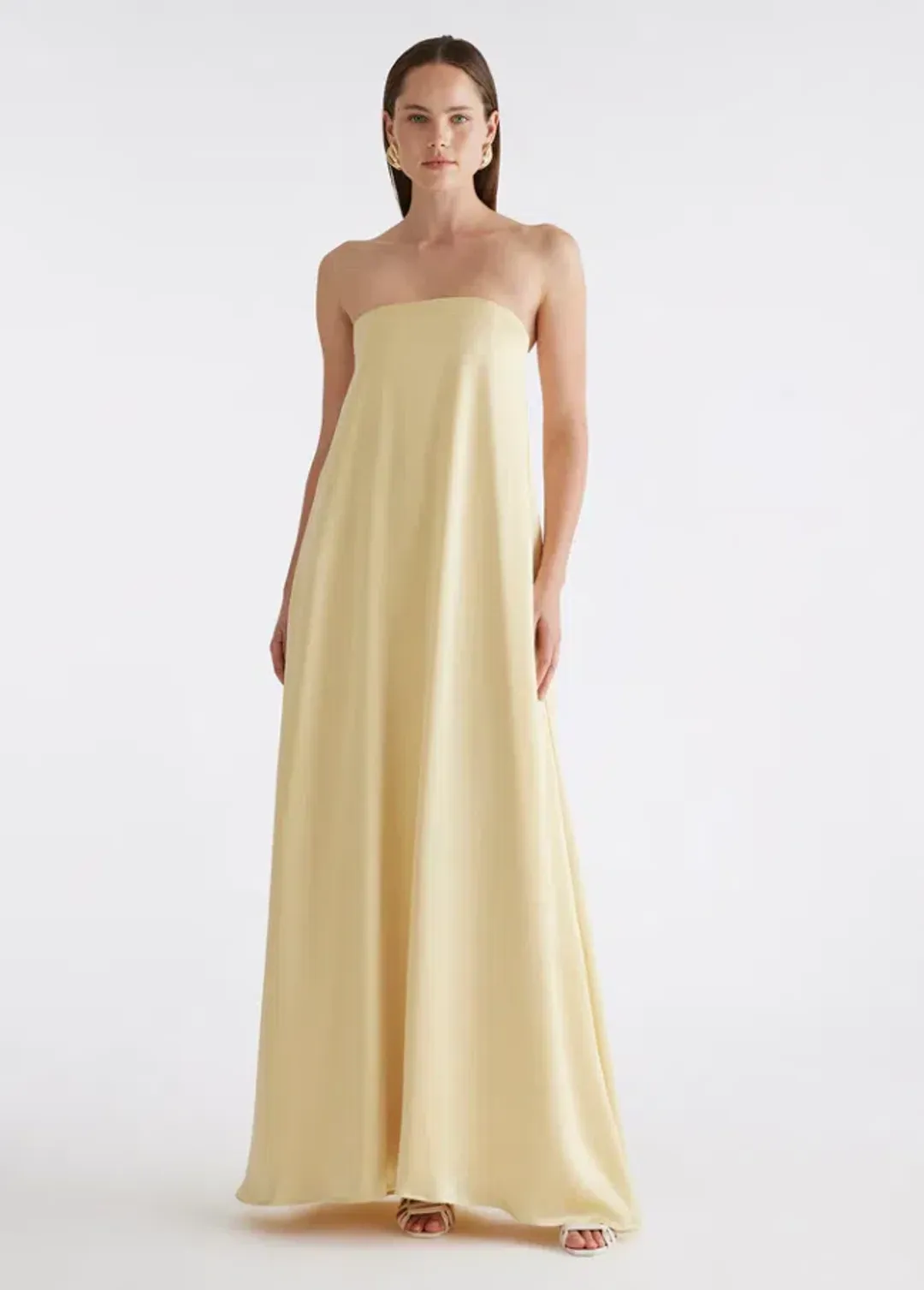 Anna Quan Delfina Dress in Champagne Size 6 for rent on The Volte - main image