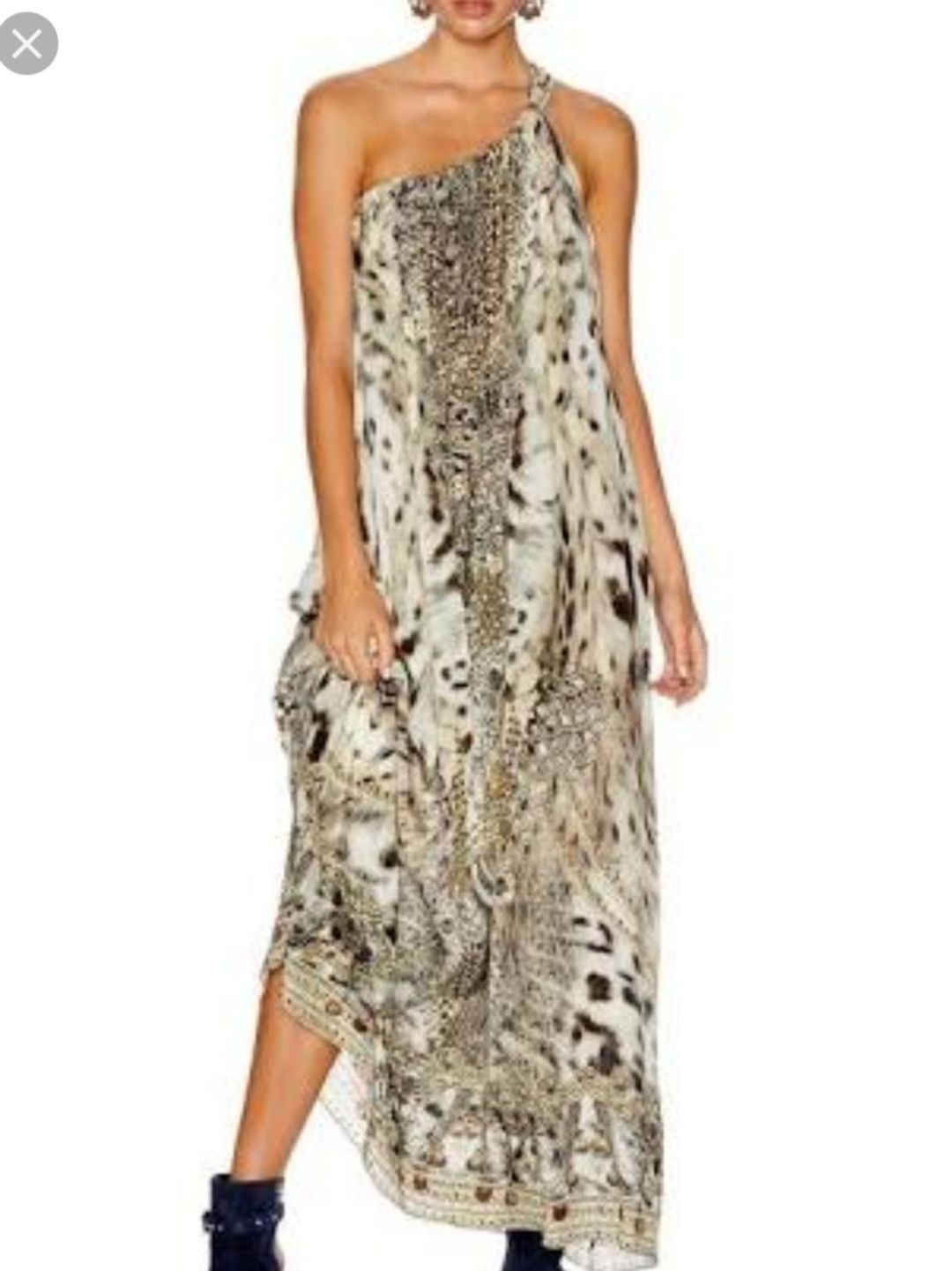 Camilla Espiritu Drawstring Dress Leopard for rent on The Volte - main image