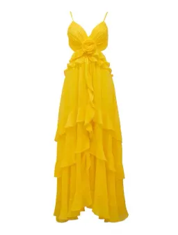 Forever New Harper Ruffle Maxi Dress Daffodil Size 8 for rent on The Volte - image 7