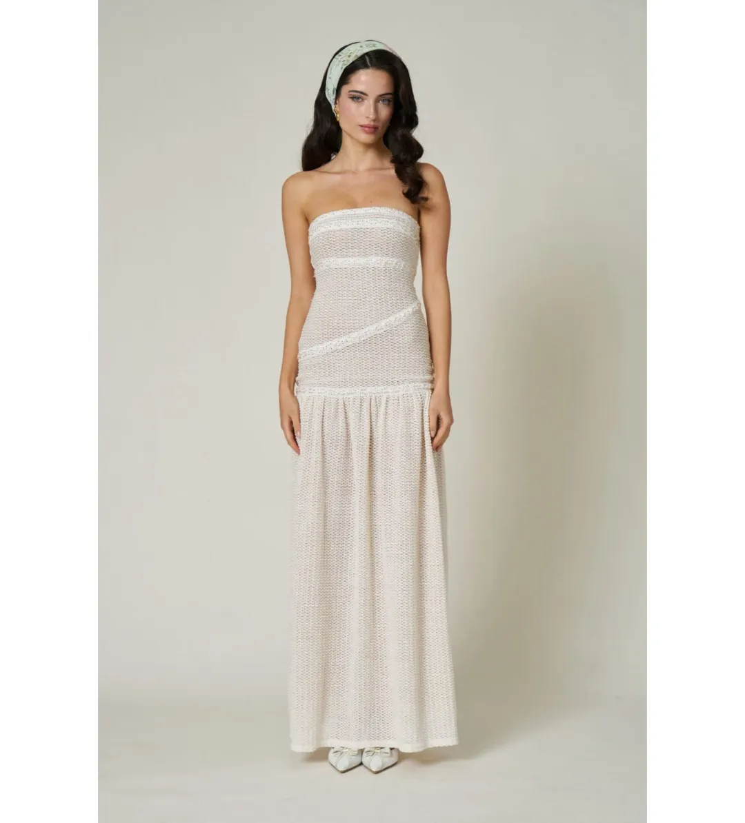 Fait Par Foutch  Colette Dress Ivory Size XS/Au 6  for rent on The Volte - main image