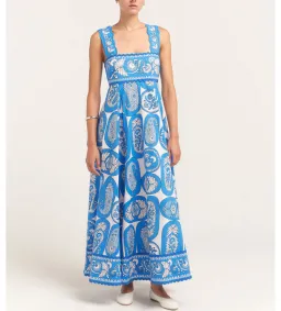 Alemais Dianna Summer Dress Paisley Blue/White Print Size AU 12 for rent on The Volte - image 4