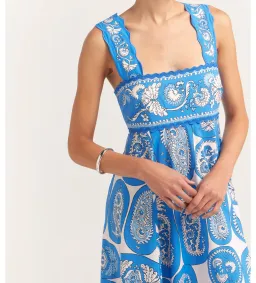 Alemais Dianna Summer Dress Paisley Blue/White Print Size AU 12 for rent on The Volte - image 5