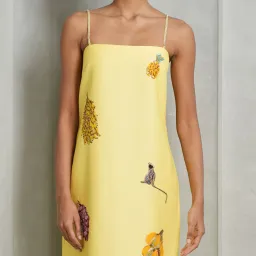 Alemais Diamond Dancer Midi Dress Yellow Size 10  for rent on The Volte - image 2