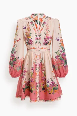 Zimmermann Tropicana Plunge Mini Dress Cream Floral Size 3 / AU 14 for rent on The Volte - image 4