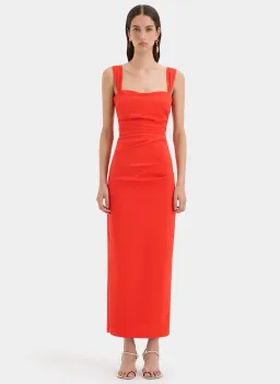 Sir the Label Dahlia Balconette Gown Tangerine Size 12  for rent on The Volte - image 1