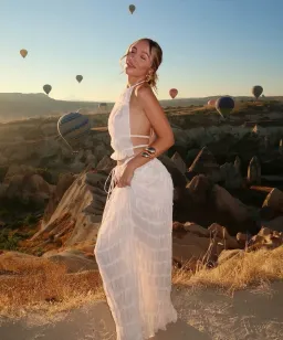 Arcina Ori Juliette Halter Top & Maxi Skirt Set Warm Cream Size S / AU 8 for rent on The Volte - image 3