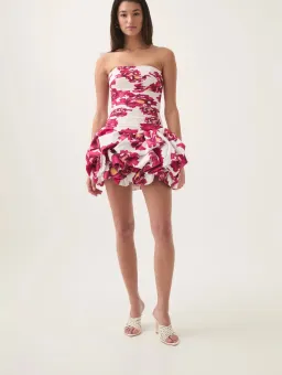 Aje Violette Bubble Hem Mini Dress Boldly Blooming Size 10 for rent on The Volte - image 5