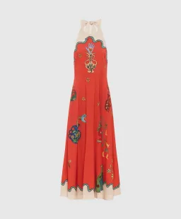 Alemais Rose Halter Dress Red Print Size AU 8 for rent on The Volte - image 5