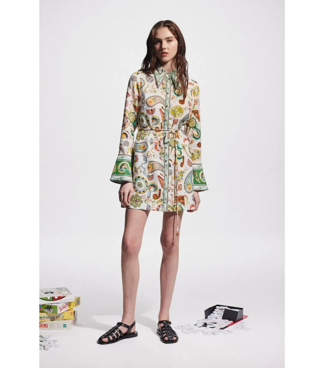 Alemais Arcade Mini Dress Multi Size AU 8 for rent on The Volte - main image