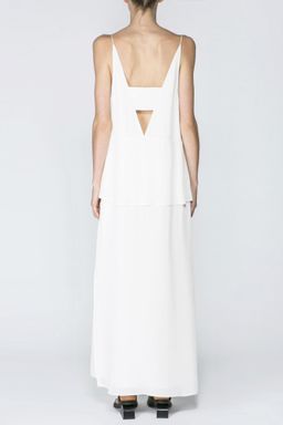 Acler Earle Cami Layered Midi Dress White 8 for rent on The Volte - image 2