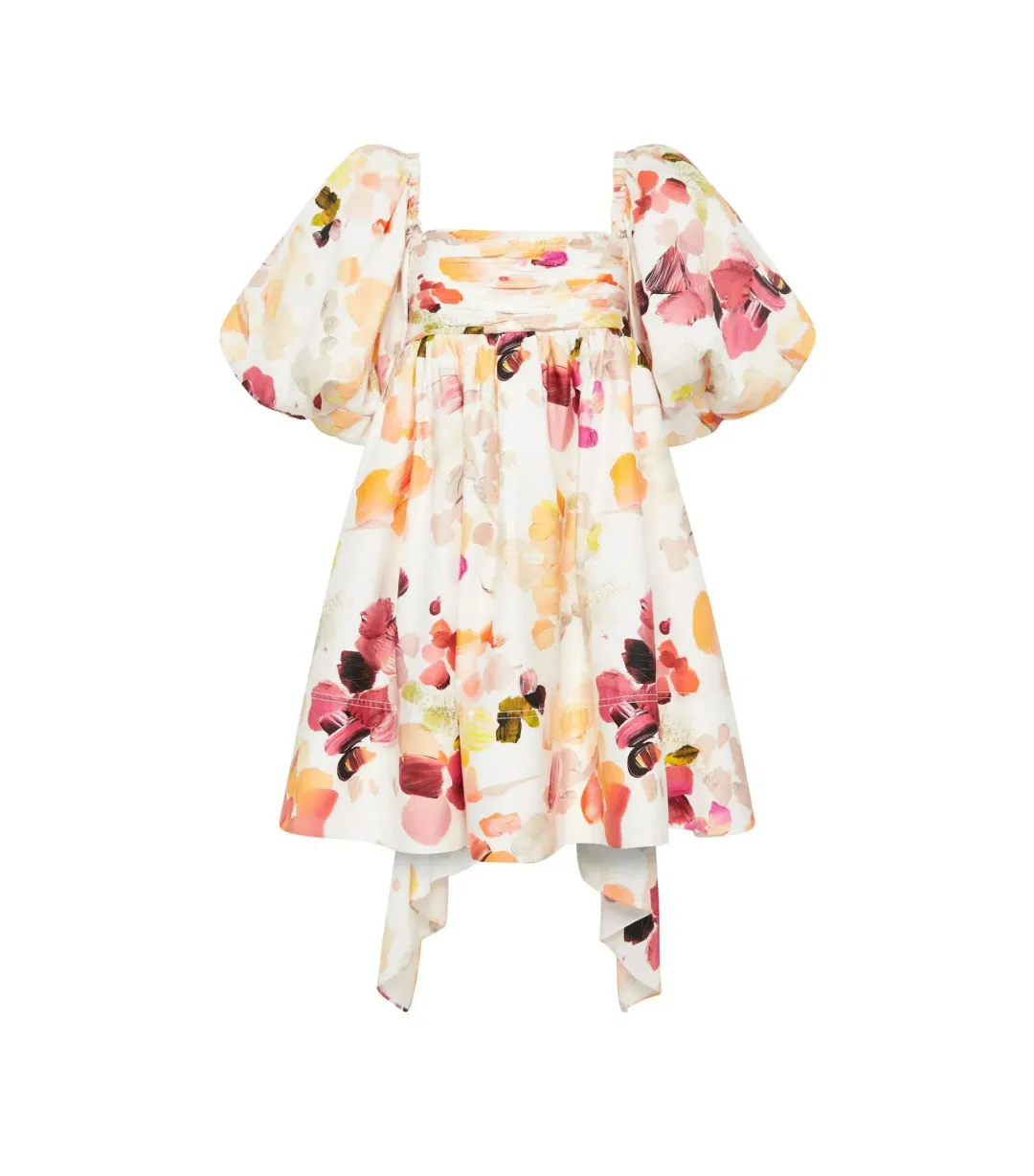 Aje Dassia Puff Sleeve Mini Dress Wallpaper Floral Size AU 8  for rent on The Volte - main image