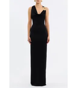 Rebecca Vallance Domenica Halter Gown Black Size AU 6 for rent on The Volte - image 2