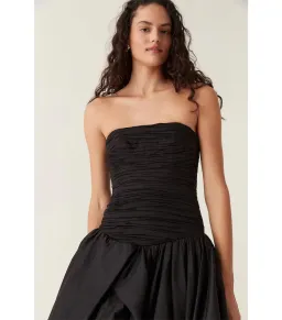 Aje Violet Bubble Hem Maxi Dress Black Size AU 10  for rent on The Volte - image 4