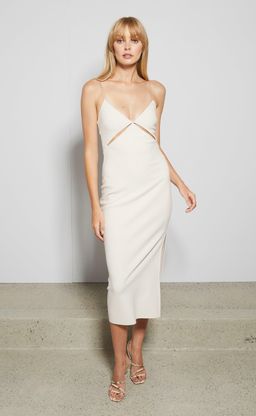 Bec & Bridge Ulla Cut Out Midi Dress Vanilla Size 6 for rent on The Volte - image 3