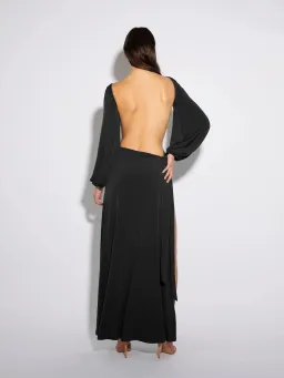 Effie Kats Gisele Gown Maxi Dress in Black Size 6  for rent on The Volte - image 2