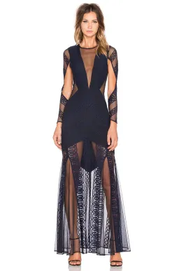 Shona Joy Ambrosia Backless Long Dress Navy Black One Size  for rent on The Volte - image 1