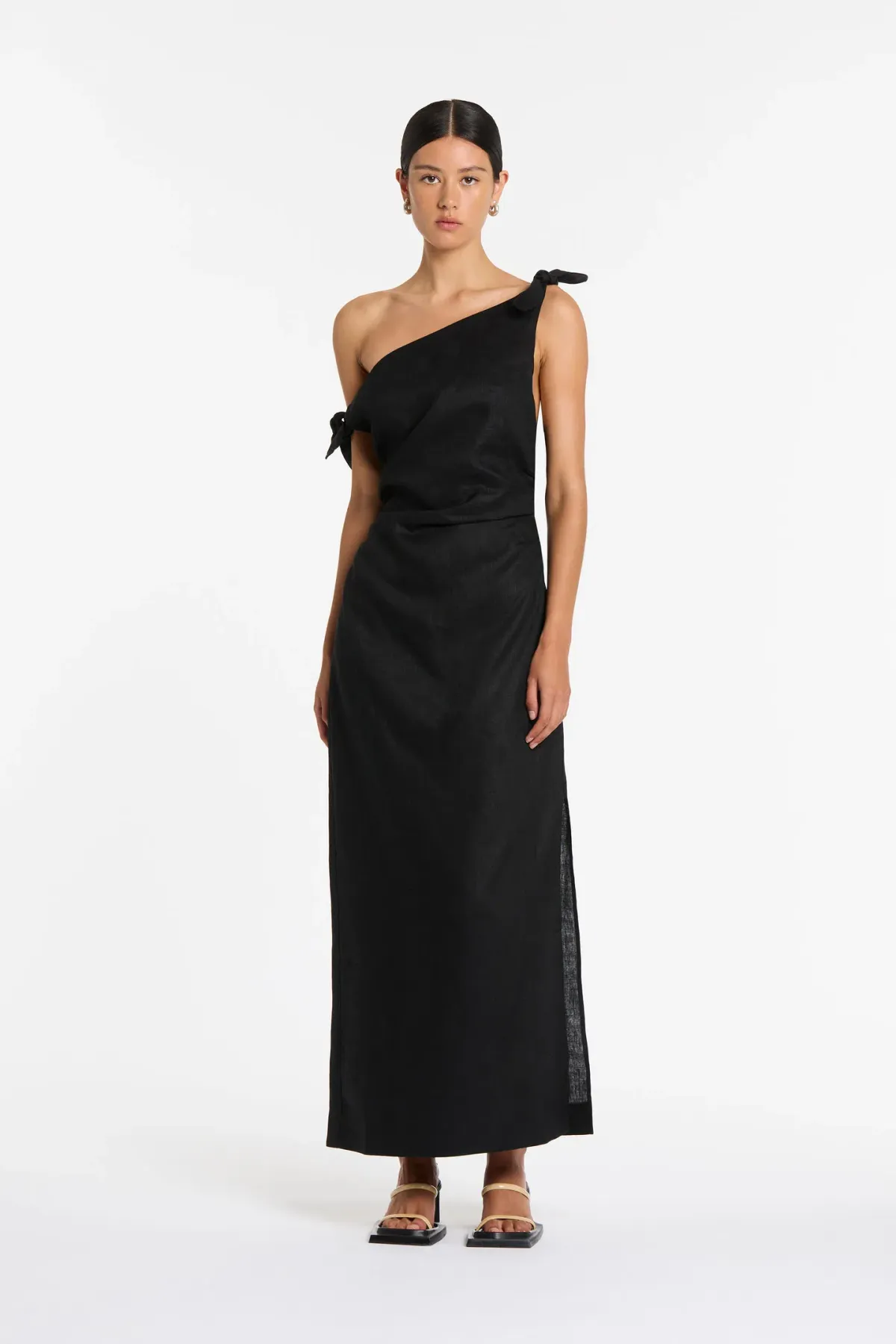 Sir the Label Bettina Off Shoulder Dress Black Size AU 8 for rent on The Volte - main image