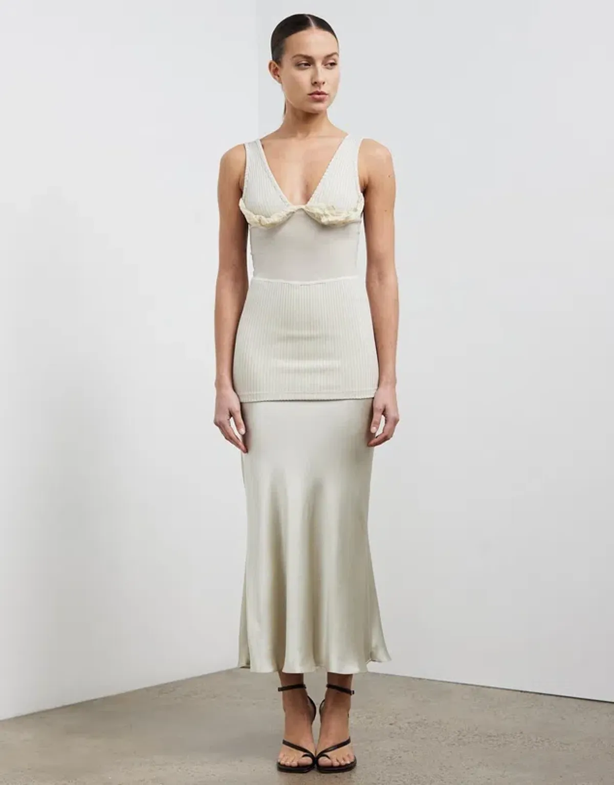 Christopher Esber Meribella Underwire Dress Sand Size 8 for rent on The Volte - main image