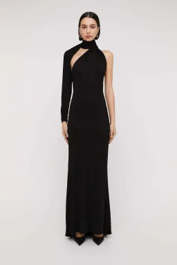 Scanlan Theodore Italian Knit Gown Black Size 8 for rent on The Volte - image 1