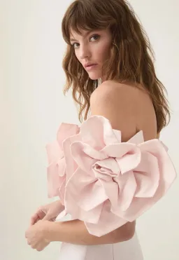 Aje Etta Midi Dress Pastel Pink Size AU 10 for rent on The Volte - image 5