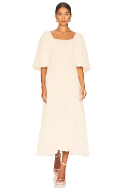 Sovere Mercy Reversible Midi Dress in French Vanilla Size  for rent on The Volte - image 3