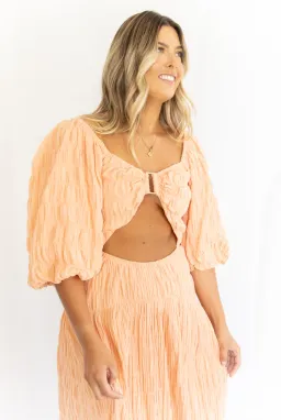 Sovere Mercy Reversible Midi Dress Orange Size 12 for rent on The Volte - image 3