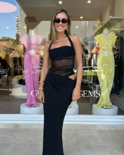 Benni Gina Halter Dress Black Size 10 for rent on The Volte - image 3